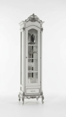 Display Cabinet Glass Living Room White Design Italian Furniture New