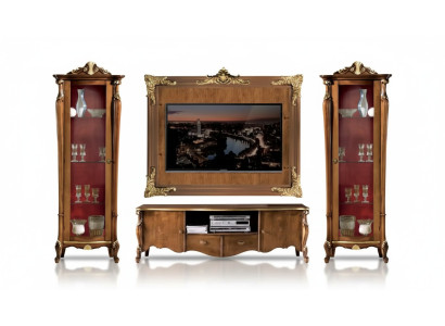 Living room wall unit set 4pcs. Living room display cabinet TV unit shelf luxury classic new
