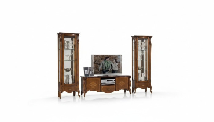 Living room wall unit set display cabinet cupboard shelf set 2x wall display cabinet new