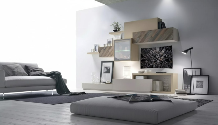 Design living room set display cabinet wall shelves living wall shelf cabinets 4-piece.