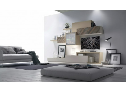 Design living room set display cabinet wall shelves living wall shelf cabinets 4-piece.