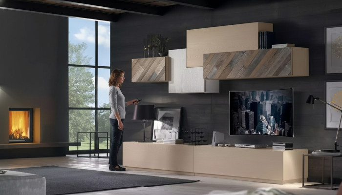 Living room complete set lowboard TV cabinet wall unit luxury new