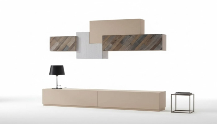 Living room complete set lowboard TV cabinet wall unit luxury new