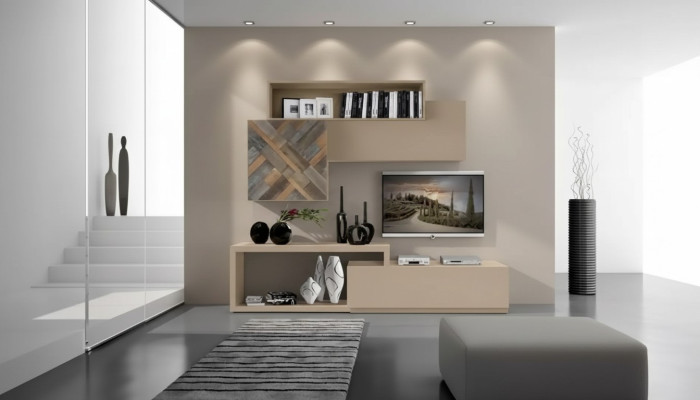 TV lowboard, RTV wall shelves, living room wood luxury wall furniture
