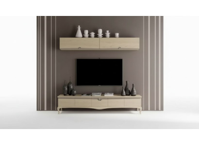 TV stand wall shelf wooden table wall shelf beige classic design new
