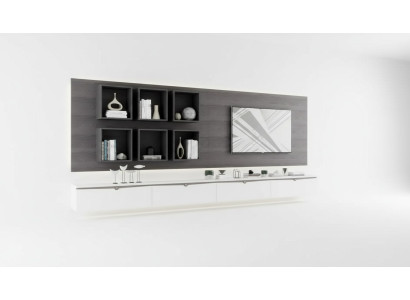 Design wall cabinet shelf living room TV stand wood wall shelves Italy