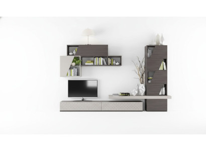 Living room wall shelves, living room cabinets, modern luxury TV design, new.