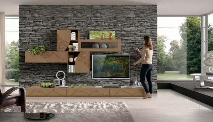 Living room sideboard wall units brown cabinets shelf cabinet design new