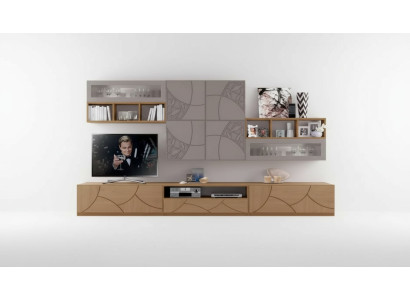 Design wall cabinet shelf living room wood cabinets wall shelves Italy new