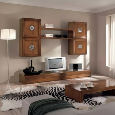 Living room furniture set designer living room brown sideboard wall unit new