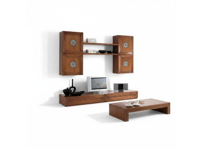Living room furniture set designer living room brown sideboard wall unit new