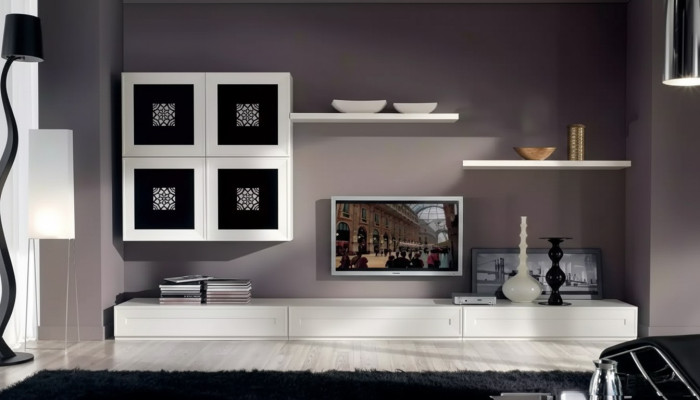 Modern wall unit set sideboard living room wall cabinet furniture