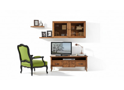 Group Wall Unit RTV Lowboard TV Stand Modern Brown Living Room Set