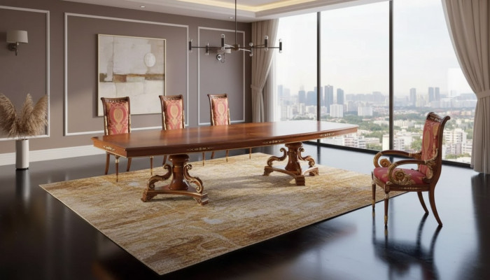 Design luxury tables dining room Italian furniture table brown dining tables new