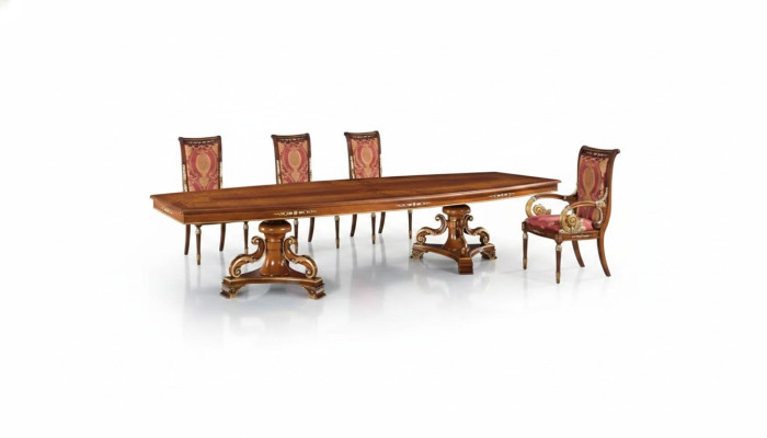 Design luxury tables dining room Italian furniture table brown dining tables new