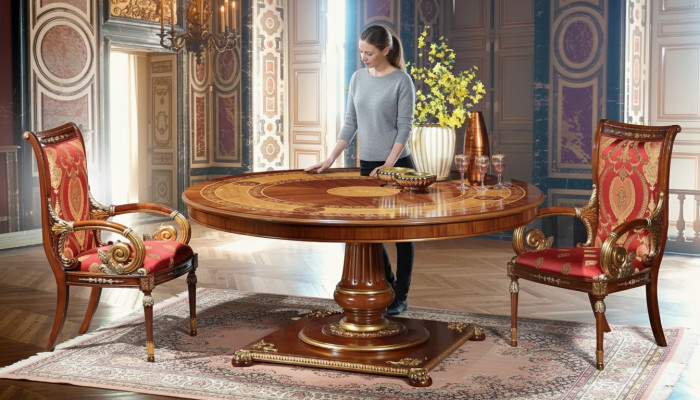 Italian designer furniture table dining room dining tables round brown tables new