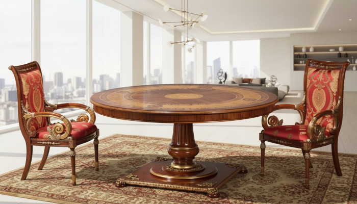 Italian designer furniture table dining room dining tables round brown tables new