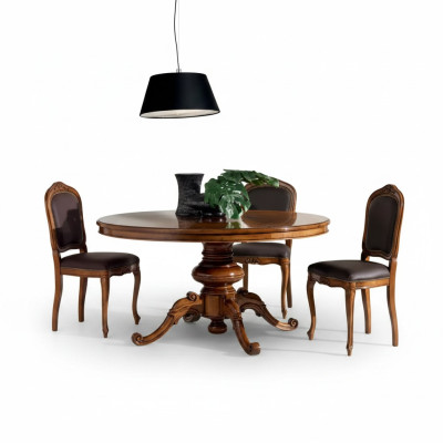 Complete set dining table 4x chairs dining room set dining group wooden table new 5-piece set