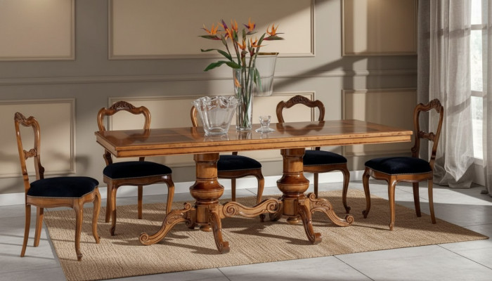 Dining table brown luxury table wood dining room rectangular dining tables new