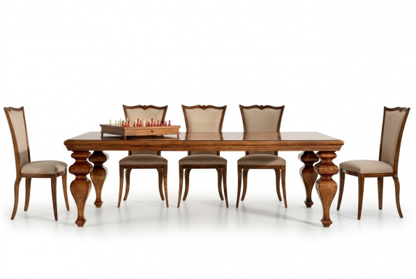 Dining room set classic table 6x chairs 7-piece luxury complete