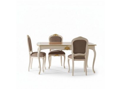 Dining table dining room table 5-piece 4x chairs set dining group classic new