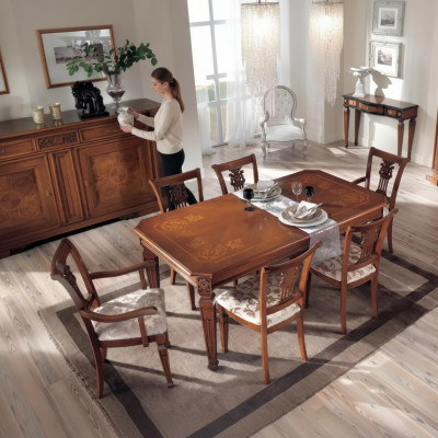 Classic design dining table wood dining room set brown tables new