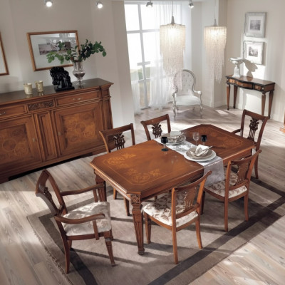 Classic design dining table wood dining room set brown tables new