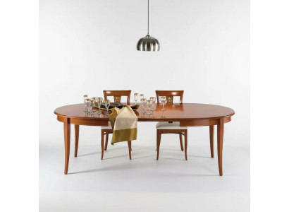 Italian furniture designer wood table seating dining room set of 4 chairs