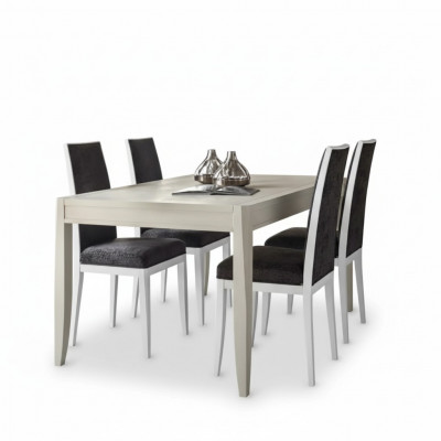 Modern dining room set table classic chair group 4x chairs 5-piece set seating group