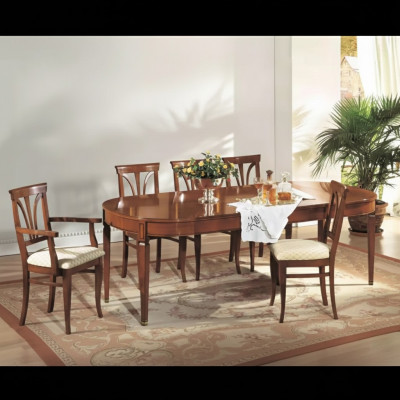 Dining room set dining group wooden table 7-piece complete set dining table 6x chairs