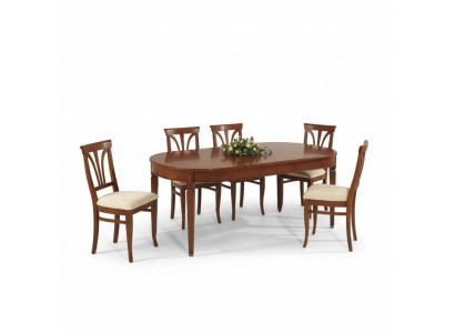 Dining room set dining group wooden table 7-piece complete set dining table 6x chairs