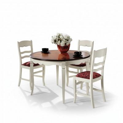 Dining Set Complete Set 4x Chairs Sideboard Dining Group Wooden Table White New