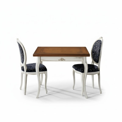 Dining table 4x chairs dining room set dining group table set white new