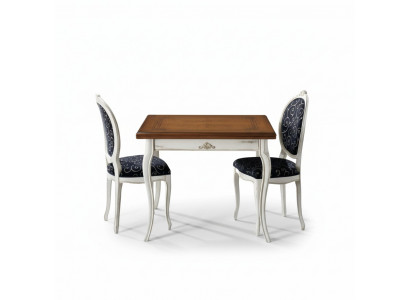 Dining table 4x chairs dining room set dining group table set white new