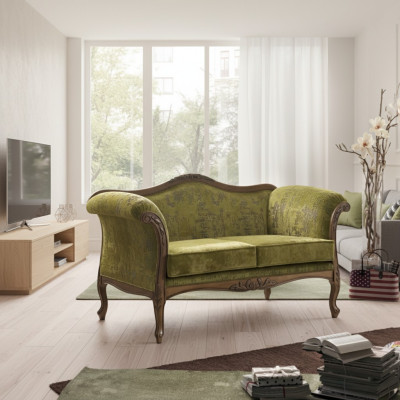 Sofa 2-seater fabric wood upholstered couch sofas design luxury new sofa
