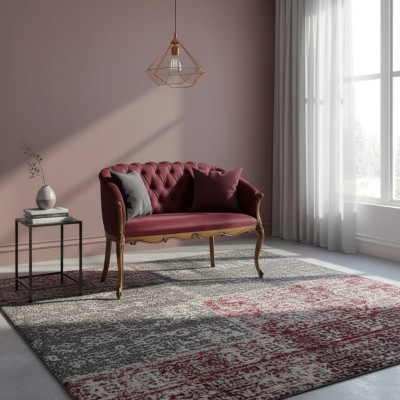 Design Chesterfield Sofa 2-Seater Couch Luxury Classic Textile Sofas