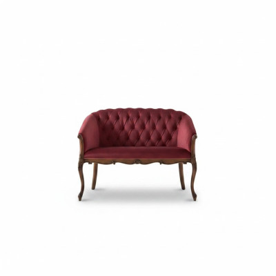 Design Chesterfield Sofa 2-Seater Couch Luxury Classic Textile Sofas