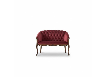 Design Chesterfield Sofa 2-Seater Couch Luxury Classic Textile Sofas