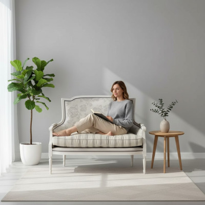Sofa 2-seater upholstered sofas design luxury couch sofas luxury white new