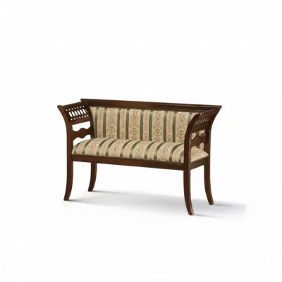 Upholstered Bench Designer Living Room Beige Classic Seating New Luxury