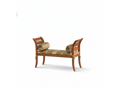 Classic style bench upholstered furniture textile bench two-seater seating furniture