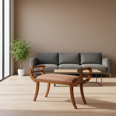 Designer luxury bench upholstered bench seating furniture living room benches