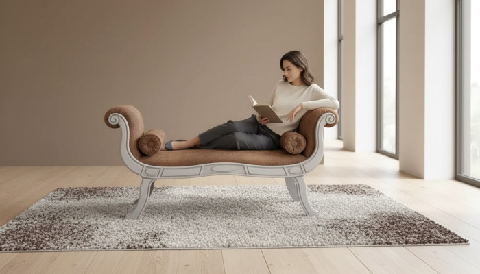 Classic bench stool designer seating upholstered bench brown