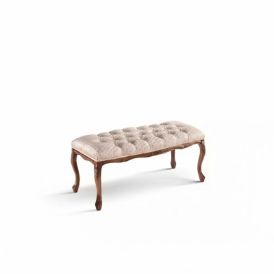 Seating furniture bench upholstered bench wooden bench padded fabric stool pink new