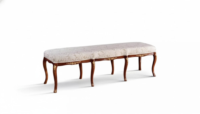 Classic brown bench design textile new upholstery fabric seating furniture new