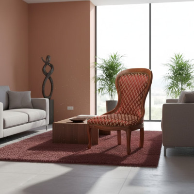 Armchair 1-Seater Sofas Fabric Living Room Textile Luxury Furniture 1-Seater New