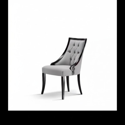 Chair Luxury Furniture Living Room Dining Room Wood Furniture Gray Armchair New