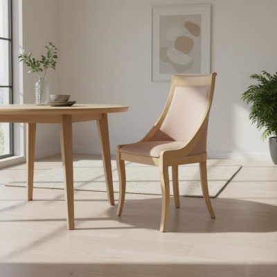 Dining room chair, luxury fabric, solid wood design chairs, classic upholstery