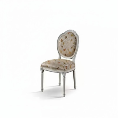Chair Brown Design Living Room Dining Room Wood Upholstered without Armrest New