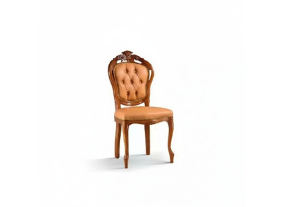 Luxury Chair Brown Dining Room Designer Wood Furniture Chair without Armrests